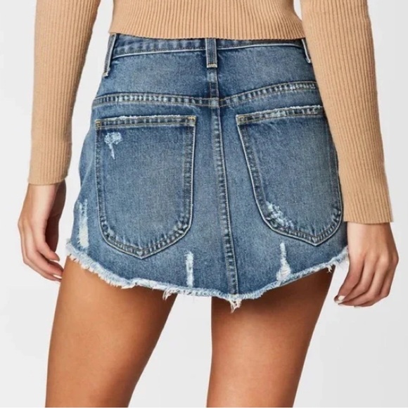Carmar Hand Distressed Denim Mini Skirt - Picture 4 of 5